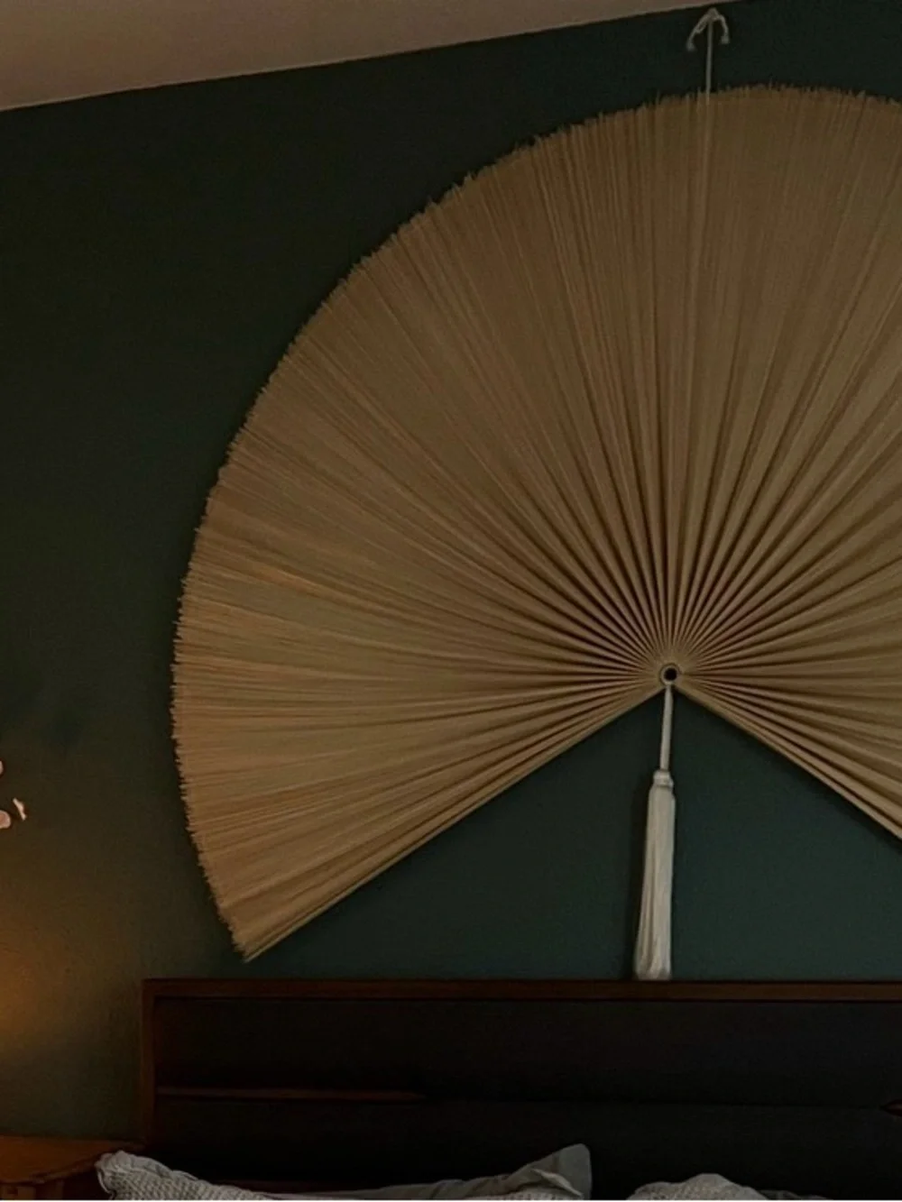 Urban Outfitters Natural Beige Palm Fan Wall Tapestry